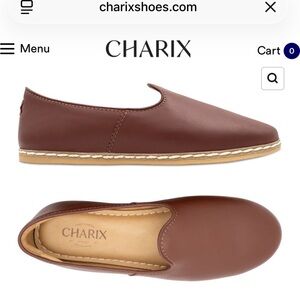 Charix Women's Brown Leather Loafers